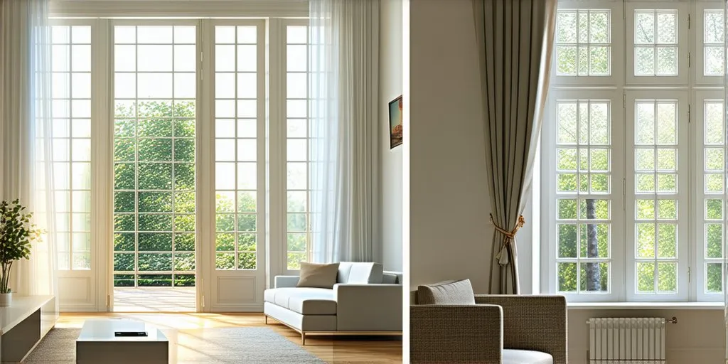 Traditional french aluminum windows