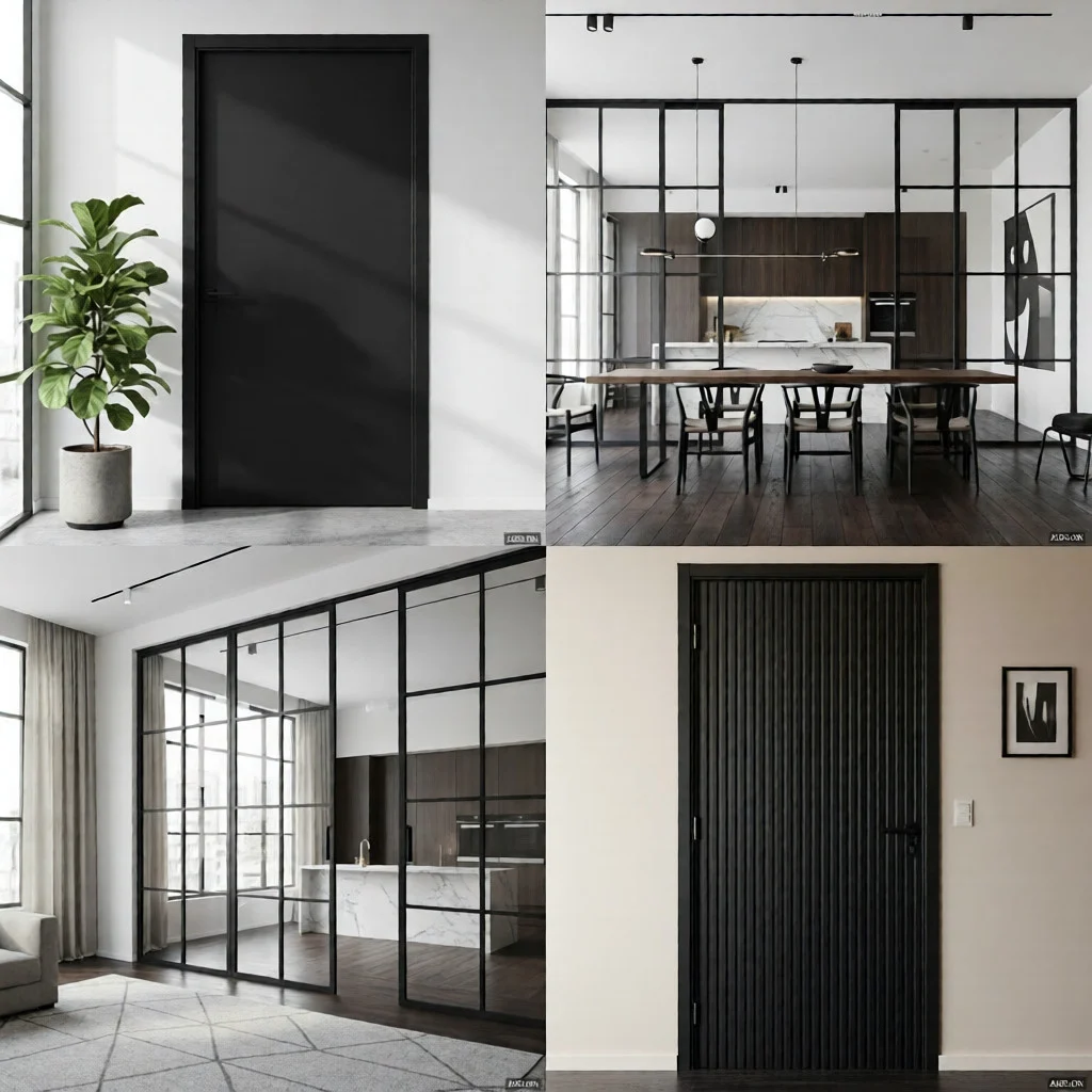 black interior doors