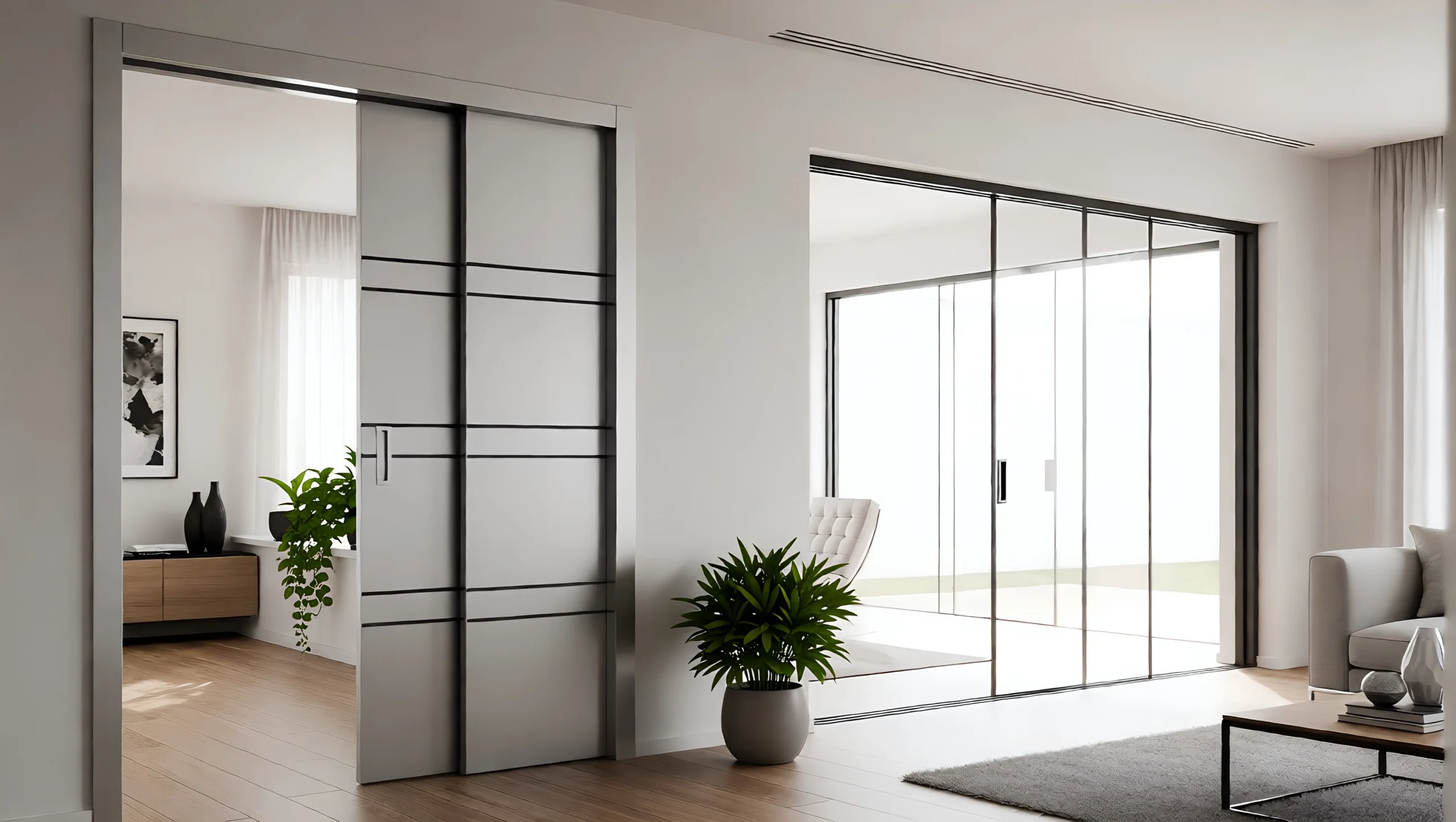 glass double pocket doors