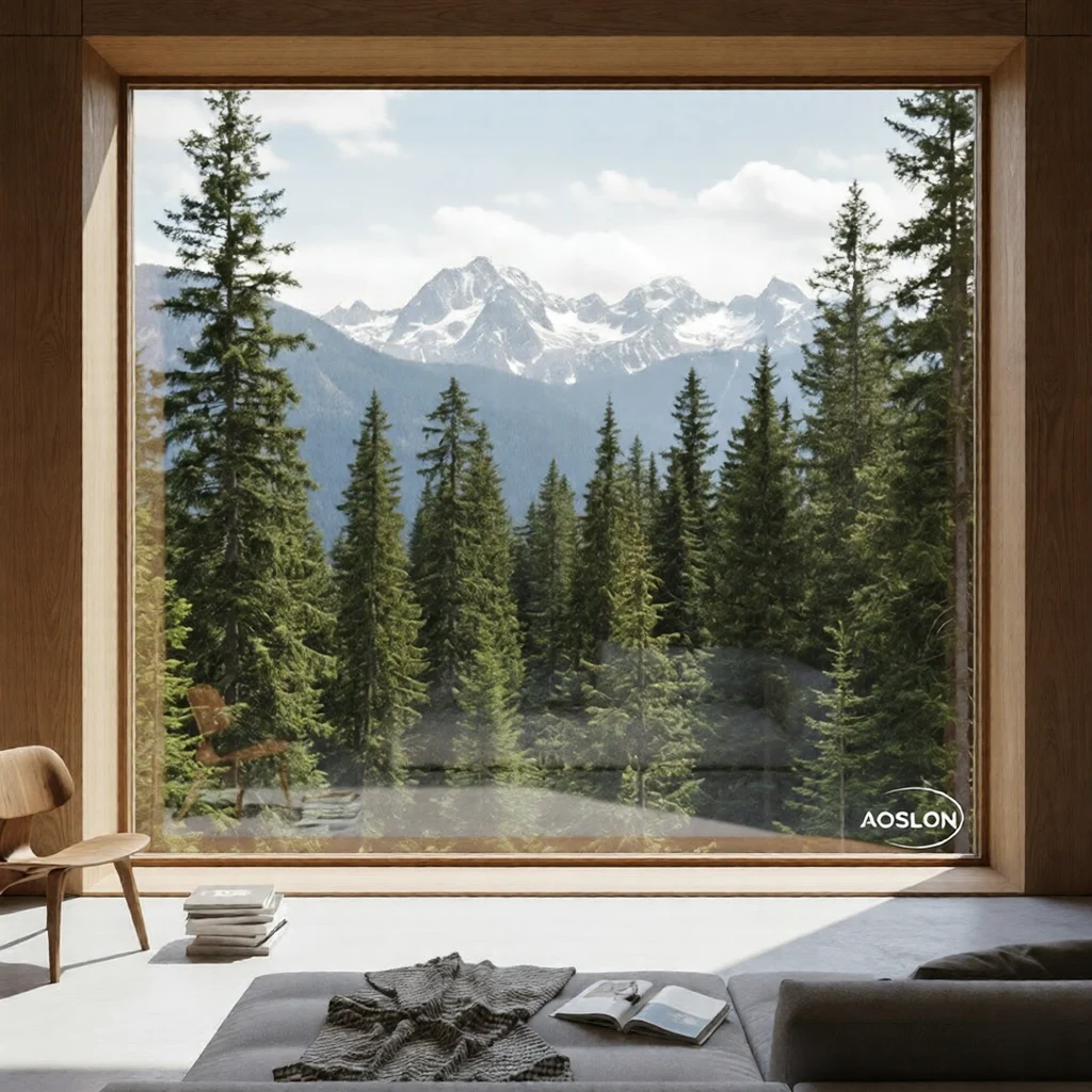 wood framed window