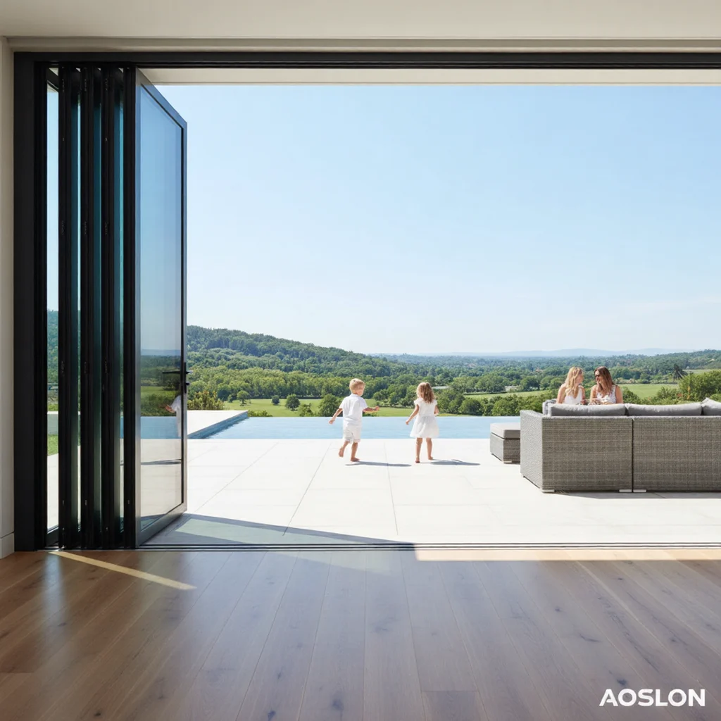 folding glass windows