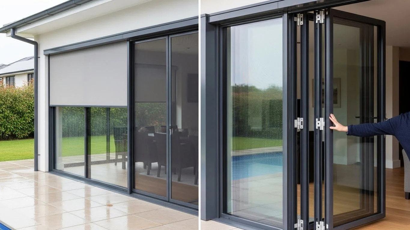bi folding sliding glass doors